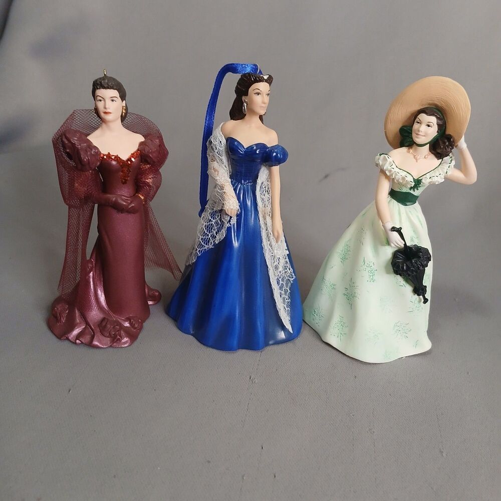 Hallmark Gone With The Wind Scarlett Ohara Portrait Red Dress Barbecue Dress VTG - Picture 3 of 4